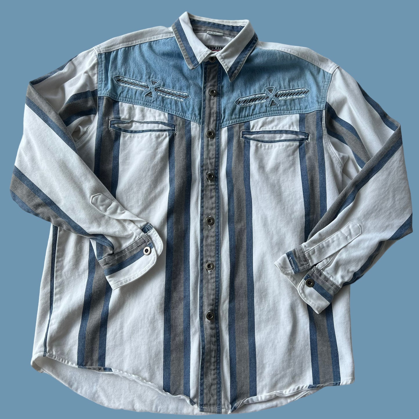 mens vintage jean shirt size medium