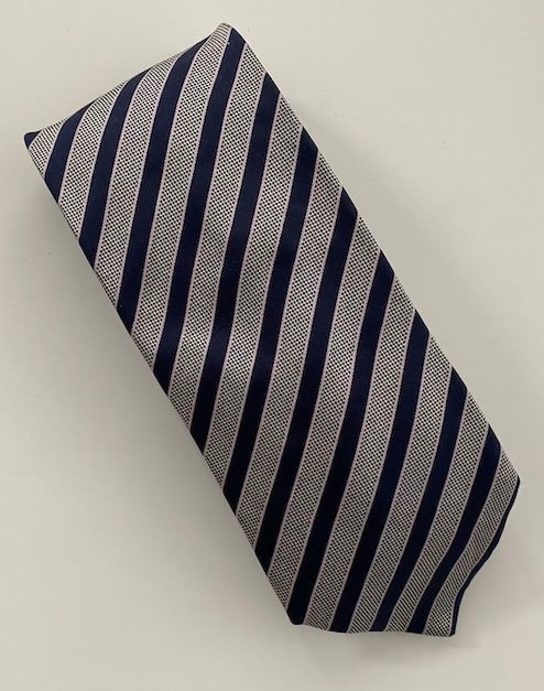 Strellson Grey & Purple Striped Tie