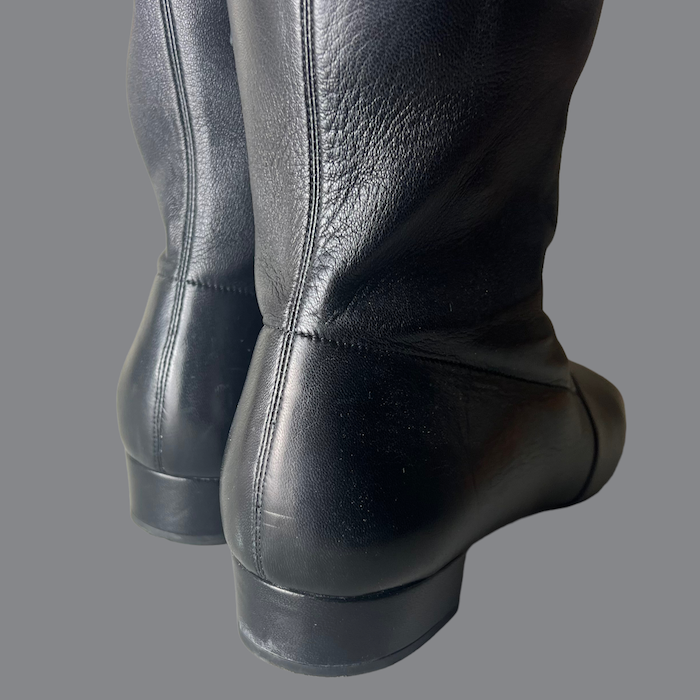 Prada black leather boots size 10
