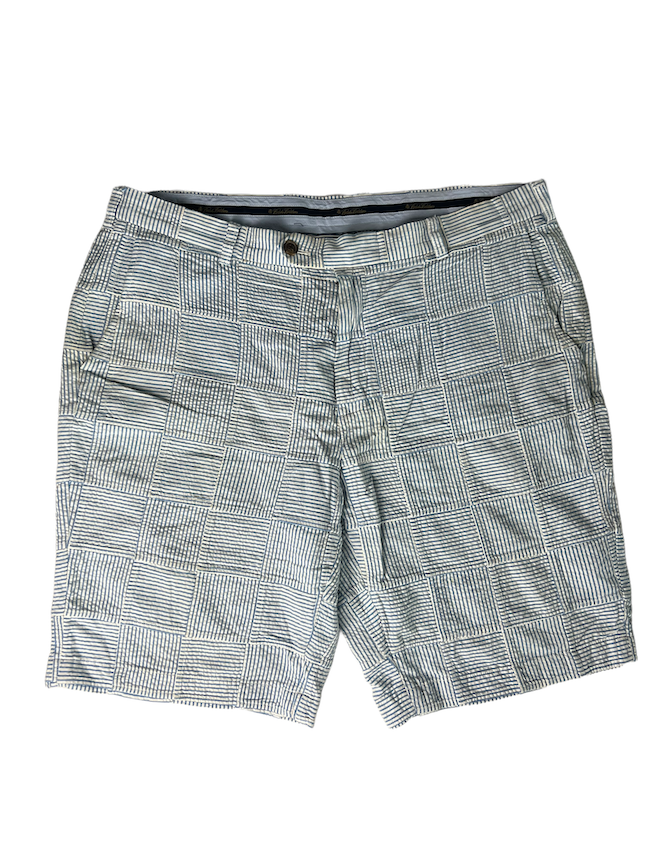 Mens Checks & Stripes Bermuda Shorts  XL